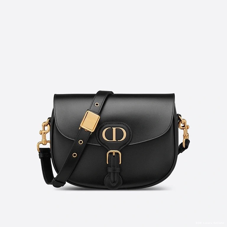 Cheap Black Bobby Dior Medium Bag Box Calfskin 0818 Luxury